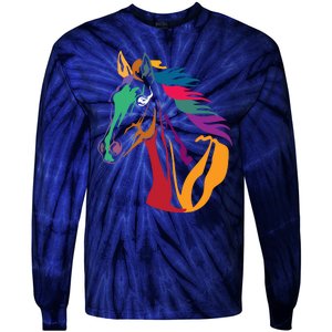 Rainbow Horse Lover Cute Tie-Dye Long Sleeve Shirt