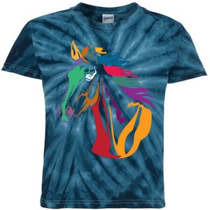 Rainbow Horse Lover Cute Kids Tie-Dye T-Shirt