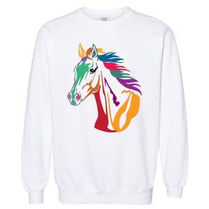 Rainbow Horse Lover Cute Garment-Dyed Sweatshirt