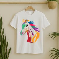 Rainbow Horse Lover Cute T-Shirt