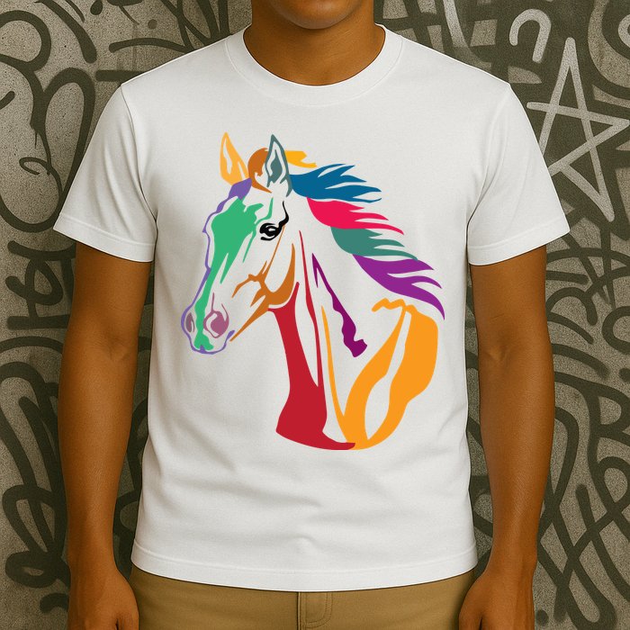 Rainbow Horse Lover Cute T-Shirt