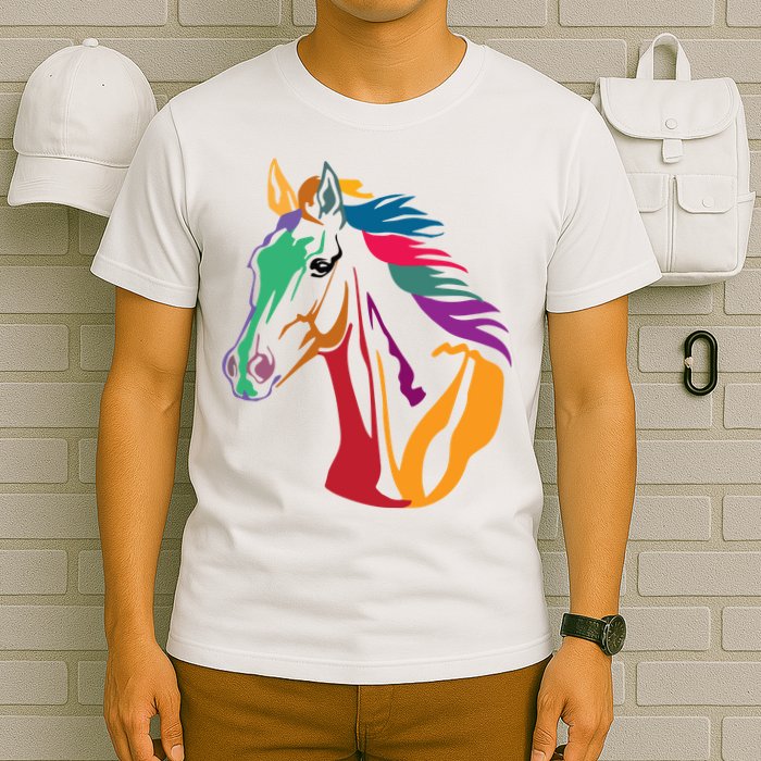 Rainbow Horse Lover Cute T-Shirt