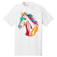 Rainbow Horse Lover Cute Tall T-Shirt