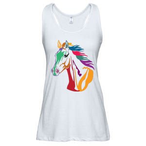 Rainbow Horse Lover Cute Ladies Essential Flowy Tank