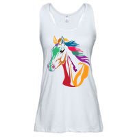 Rainbow Horse Lover Cute Ladies Essential Flowy Tank
