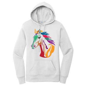 Rainbow Horse Lover Cute Women's Pullover Hoodie