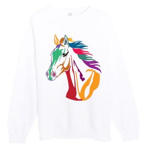 Rainbow Horse Lover Cute Premium Crewneck Sweatshirt