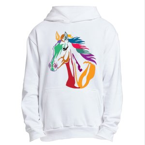 Rainbow Horse Lover Cute Urban Pullover Hoodie