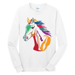 Rainbow Horse Lover Cute Tall Long Sleeve T-Shirt