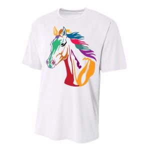 Rainbow Horse Lover Cute Performance Sprint T-Shirt