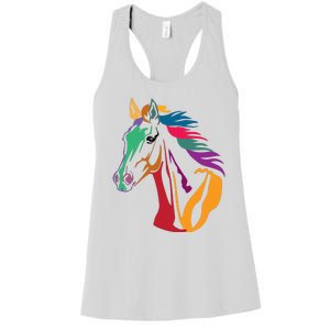 Rainbow Horse Lover Cute Women's Racerback Tank