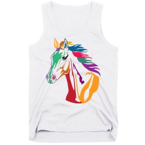 Rainbow Horse Lover Cute Tank Top