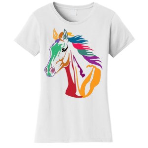 Rainbow Horse Lover Cute Women's T-Shirt