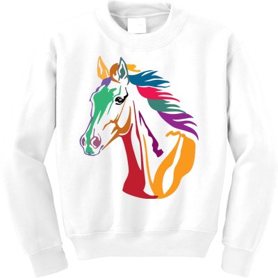 Rainbow Horse Lover Cute Kids Sweatshirt