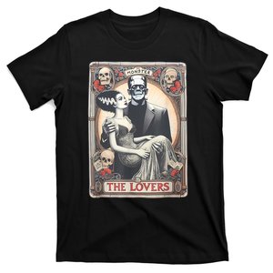 Retro Halloween Lovers Tarot Card Halloween T-Shirt