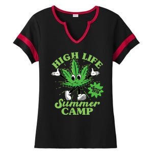 Retro High Life Summer Camp Since 1978 Ladies Halftime Notch Neck Tee