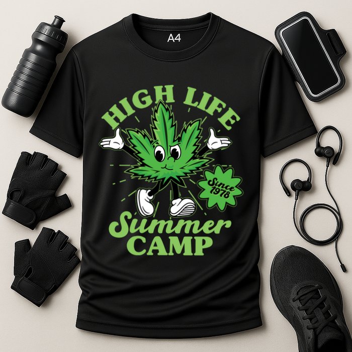 Retro High Life Summer Camp Since 1978 Cooling Performance Crew T-Shirt
