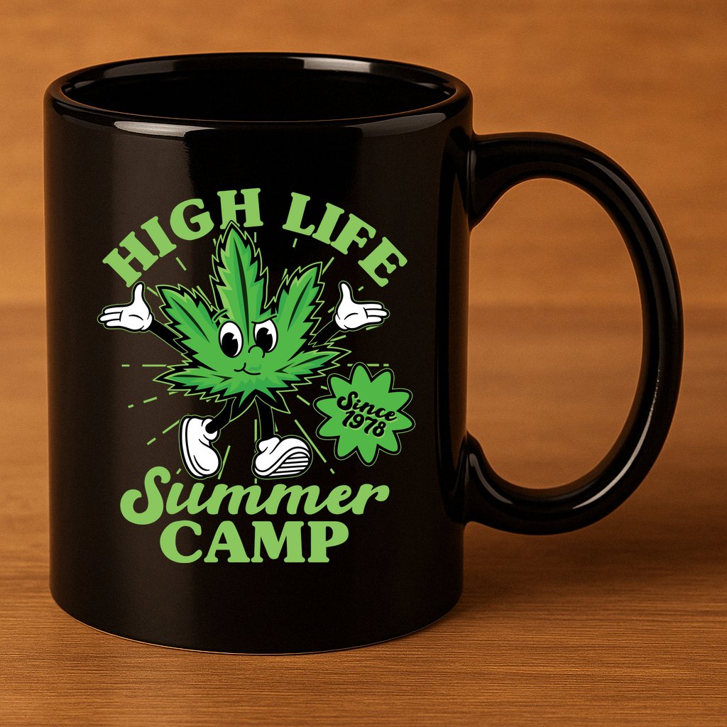 Retro High Life Summer Camp Since 1978 11oz C Handle Ceramic Mug