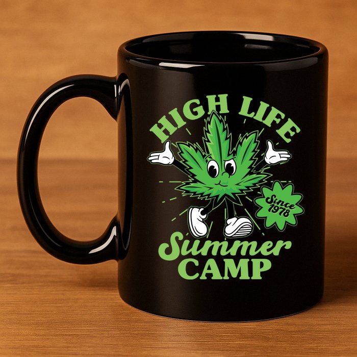 Retro High Life Summer Camp Since 1978 11oz C Handle Ceramic Mug