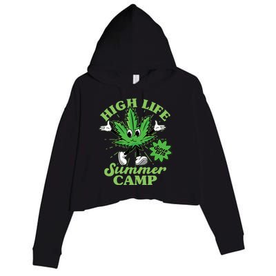 Retro High Life Summer Camp Since 1978 Crop Fleece Hoodie