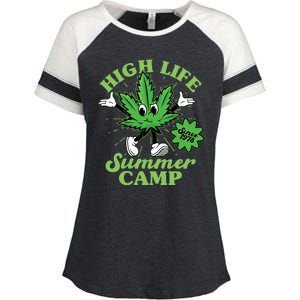 Retro High Life Summer Camp Since 1978 Enza Ladies Jersey Colorblock Tee