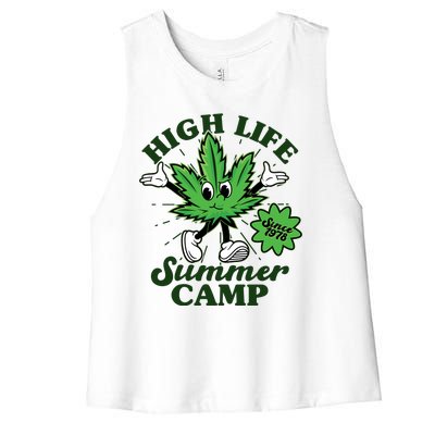 Retro High Life Summer Camp Since 1978 Women's Racerback Cropped Tank