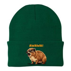 Rock Hyrax Lover Awawa Funny Groundhog Dassie Knit Cap Winter Beanie