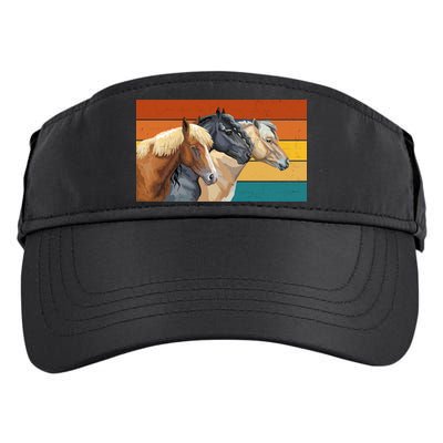 Retro Horses Lover Cute Gift Adult Drive Performance Visor