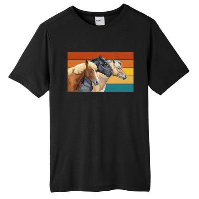 Retro Horses Lover Cute Gift Tall Fusion ChromaSoft Performance T-Shirt