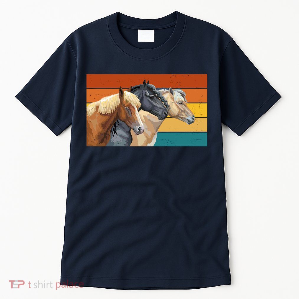 Retro Horses Lover Cute Gift Tall T-Shirt