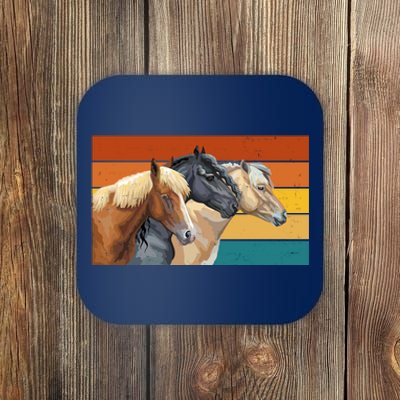 Retro Horses Lover Cute Gift Coaster