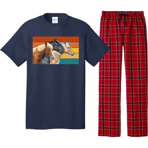 Retro Horses Lover Cute Gift Pajama Set