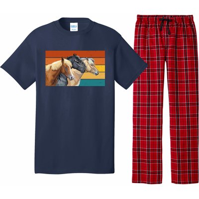 Retro Horses Lover Cute Gift Pajama Set