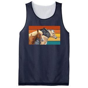 Retro Horses Lover Cute Gift Mesh Reversible Basketball Jersey Tank