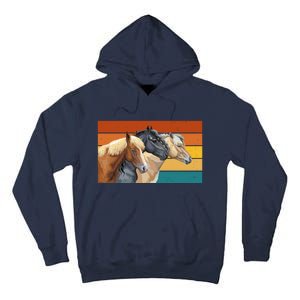 Retro Horses Lover Cute Gift Tall Hoodie