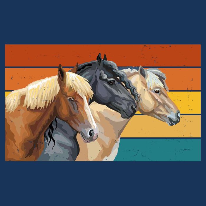 Retro Horses Lover Cute Gift Women's V-Neck T-Shirt