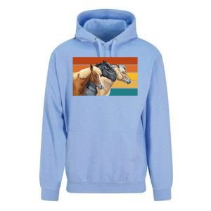 Retro Horses Lover Cute Gift Unisex Surf Hoodie