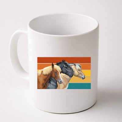 Retro Horses Lover Cute Gift Coffee Mug