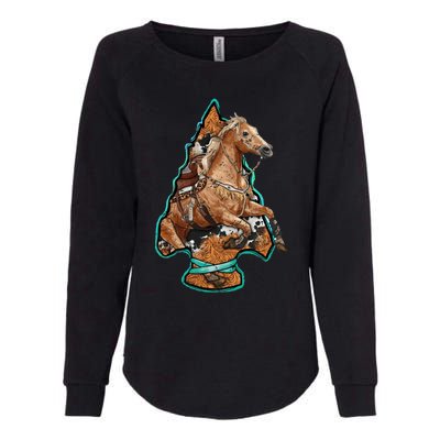 Retro Horse Lovers Cow Print Cow Western Country Cow Great Gift Womens California Wash Sweatshirt