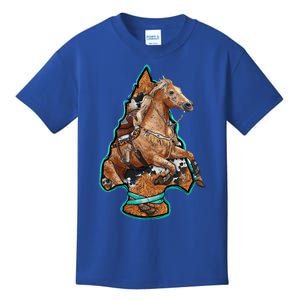 Retro Horse Lovers Cow Print Cow Western Country Cow Great Gift Kids T-Shirt