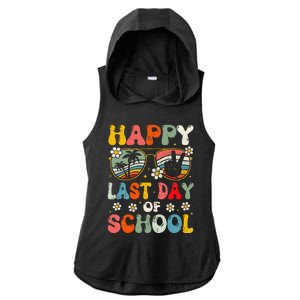 Retro Happy Last Day Of School Teacher Student Hello Summer Ladies PosiCharge Tri-Blend Wicking Draft Hoodie Tank