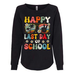 Retro Happy Last Day Of School Teacher Student Hello Summer Womens California Wash Sweatshirt