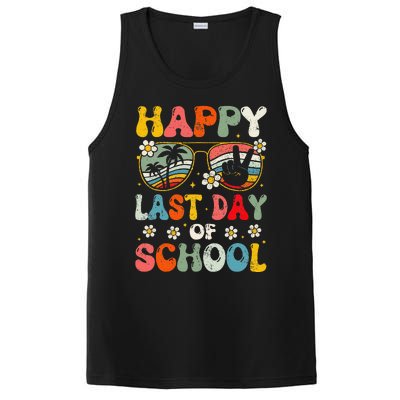 Retro Happy Last Day Of School Teacher Student Hello Summer PosiCharge Competitor Tank