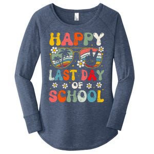 Retro Happy Last Day Of School Teacher Student Hello Summer Women's Perfect Tri Tunic Long Sleeve Shirt