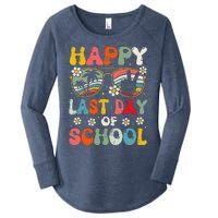 Retro Happy Last Day Of School Teacher Student Hello Summer Women's Perfect Tri Tunic Long Sleeve Shirt