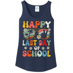 Retro Happy Last Day Of School Teacher Student Hello Summer Ladies Essential Tank