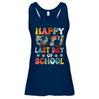 Retro Happy Last Day Of School Teacher Student Hello Summer Ladies Essential Flowy Tank