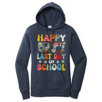 Retro Happy Last Day Of School Teacher Student Hello Summer Women's Pullover Hoodie