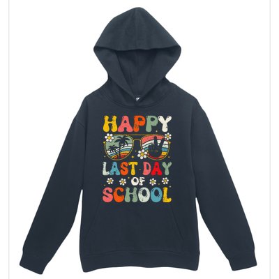 Retro Happy Last Day Of School Teacher Student Hello Summer Urban Pullover Hoodie