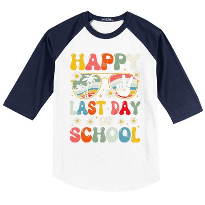 Retro Happy Last Day Of School Teacher Student Hello Summer Baseball Sleeve Shirt